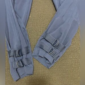 Jaanuu jogger scrub pants with cute ankle accent buckles